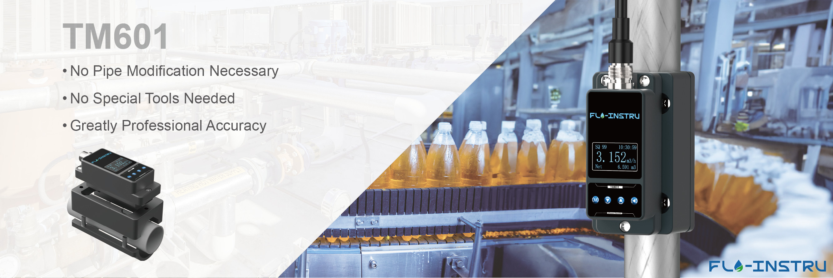 Chất lượng Clamp-on siêu âm Flowmeter nhà máy