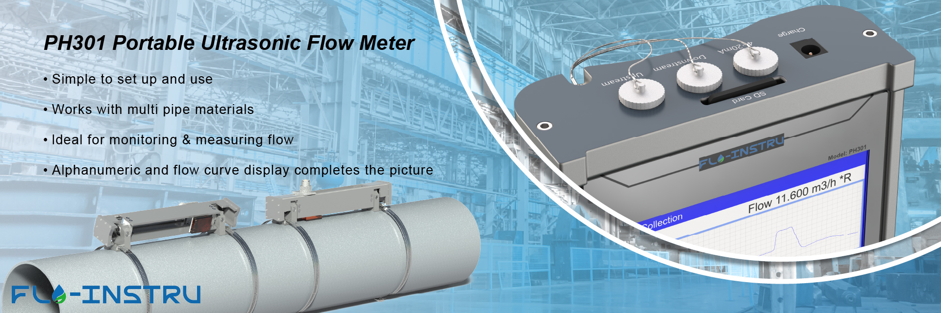 Chất lượng Clamp-on siêu âm Flowmeter nhà máy
